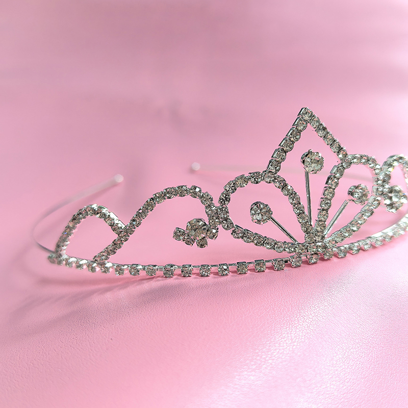 Women Knight Accessories - สีเงิน ไรน์สโตน มงกุฎเจ้าสาว คริสตัลหรูหรา มงกุฎเจ้าหญิง งานแต่งงาน