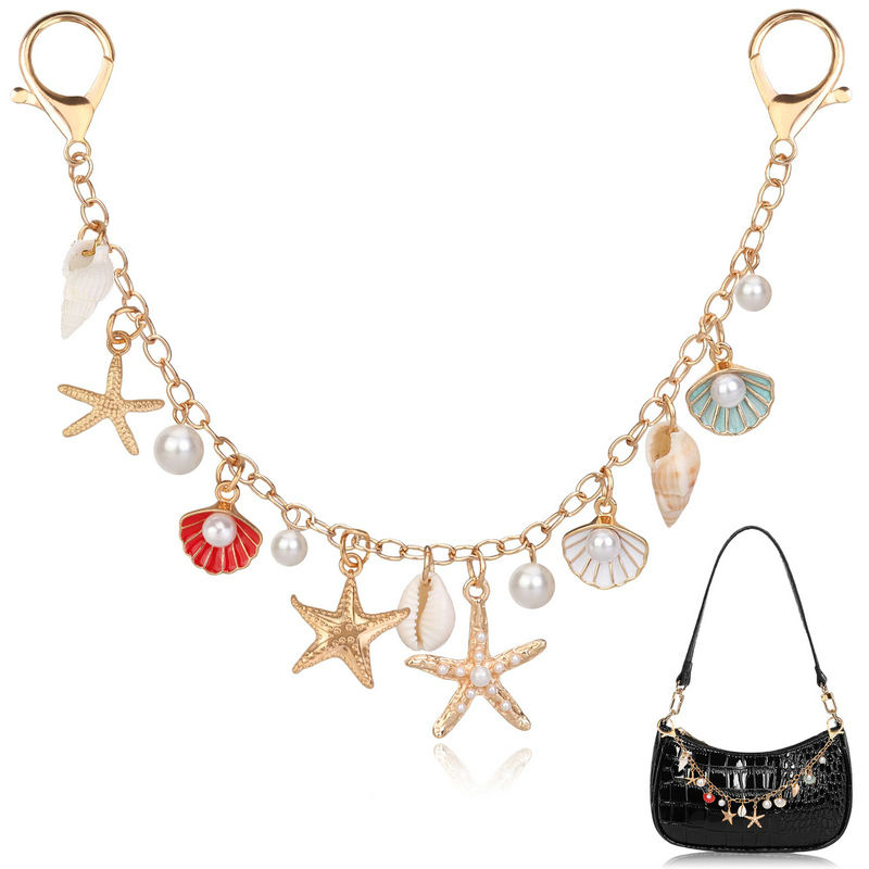 Women Accessories Pack - กระเป๋า Charms สําหรับกระเป๋าถือ Golden พวงกุญแจกระเป๋า SHELL