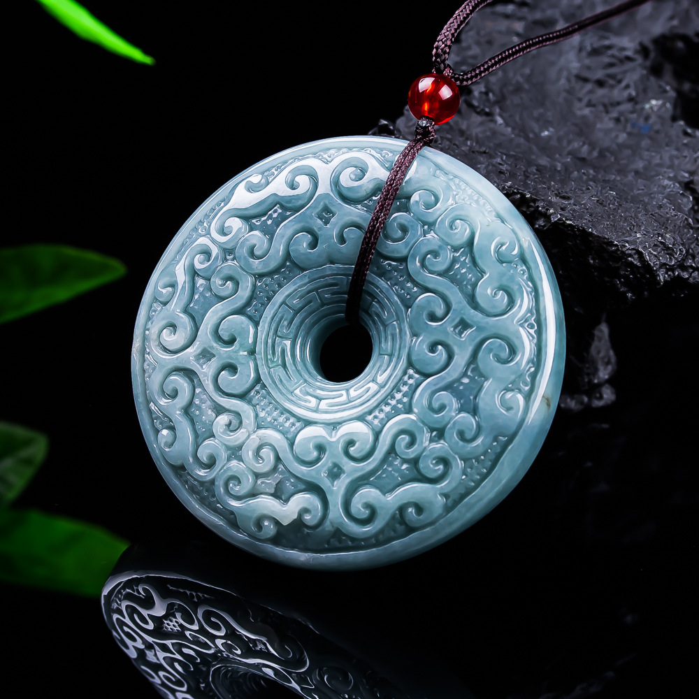 Women Accessories For Gift - หยกพม่าธรรมชาติจี้ดอกไม้สร้อยคอเครื่องประดับวินเทจออกแบบหรูหราอุปกรณ์เสริมหยกแท้ของขวัญสำหรับผู้หญิง