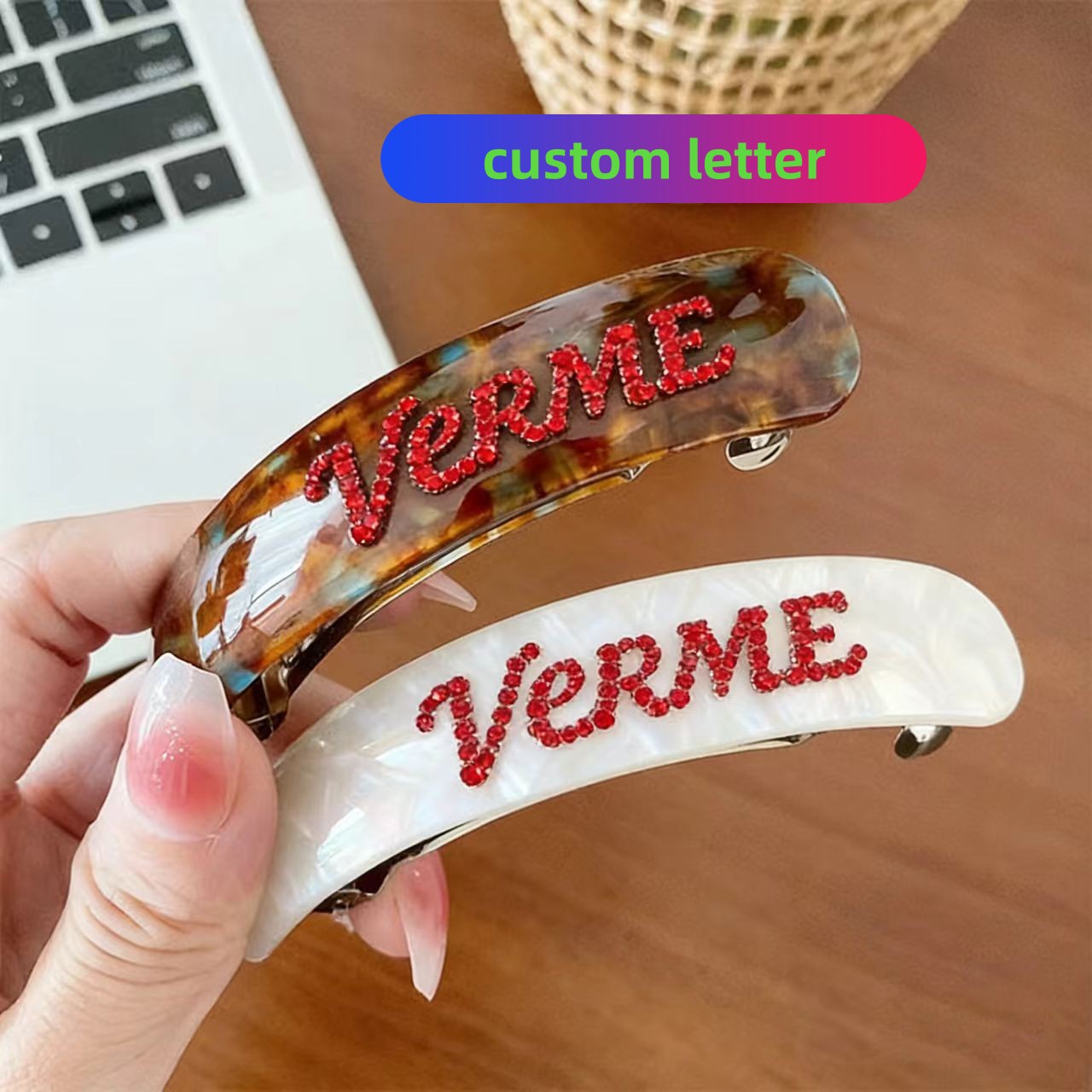 Women Accessories Name In English - คลิปหนีบผมตัวอักษรภาษาอังกฤษแบบกำหนดเอง ดีไซน์หรูหรา สง่างาม สำหรับผู้หญิง ของขวัญ เครื่องประดับผม