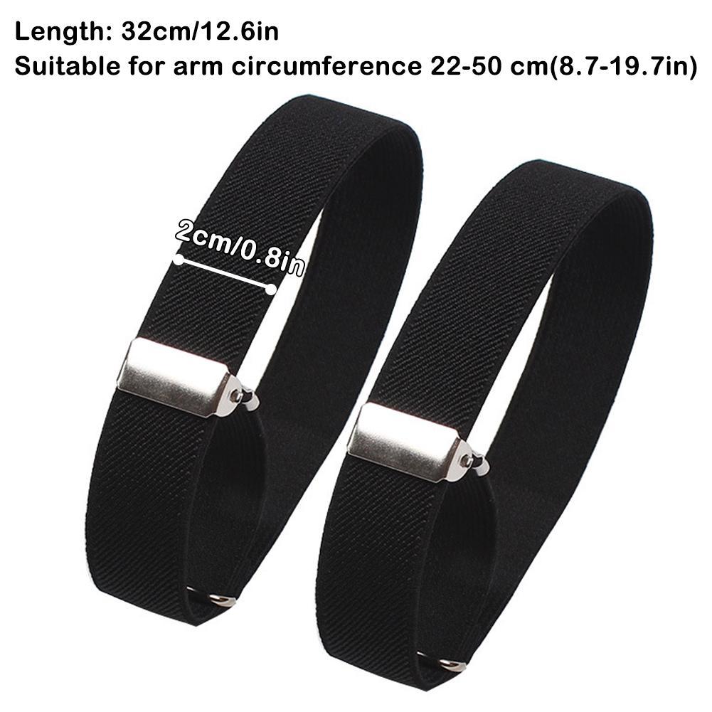 Women Accessories Holder - สายรัดแขนแบบยืดหยุ่นปรับได้ 2 ชิ้น สำหรับผู้หญิงและผู้ชาย ใช้รัดแขนเสื้อสำหรับงานปาร์ตี้ งานแต่งงาน