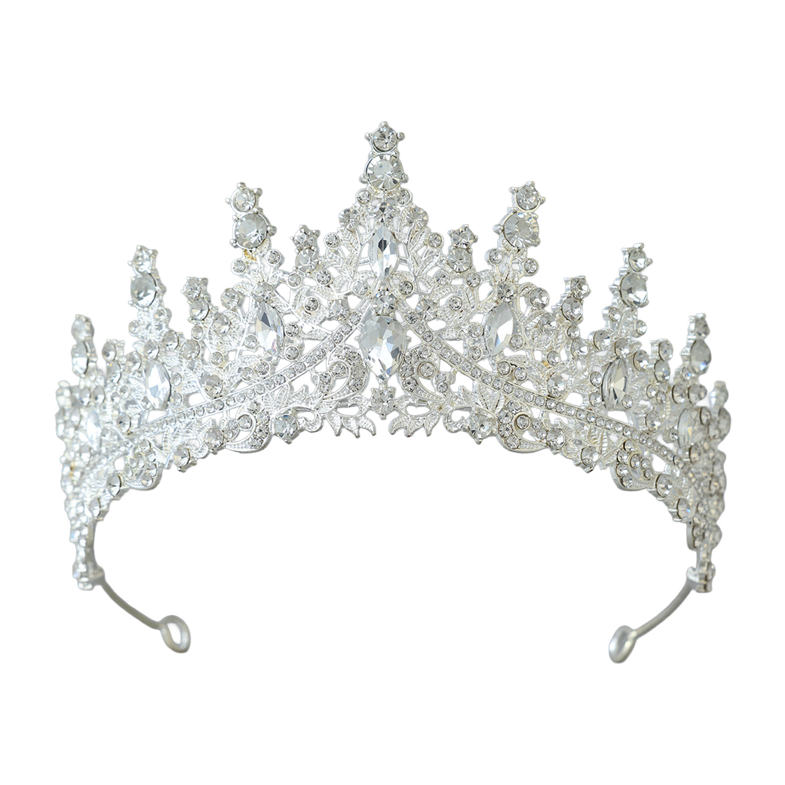 Women Accessories Jewelry - มงกุฎเจ้าสาวประดับเพชรระยิบระยับสำหรับงานแต่งงาน เครื่องประดับผมคริสตัลอัลลอยด์ อุปกรณ์เสริมงานปาร์ตี้เจ้าหญิงสุดหรู