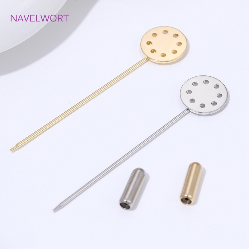 เข็มกลัดยาวชุบทอง 14K ขนาด 12  - Brooch Pin Gold บทวิจารณ์และราคา
