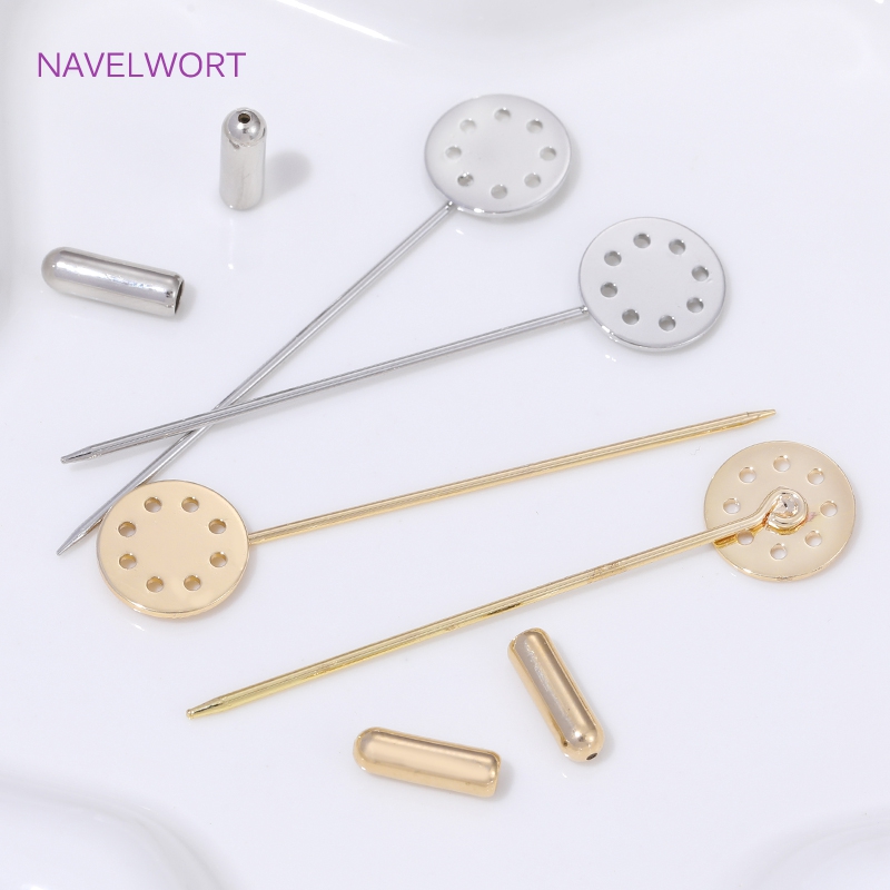 เข็มกลัดยาวชุบทอง 14K ขนาด 12  - Brooch Pin Gold บทวิจารณ์และราคา