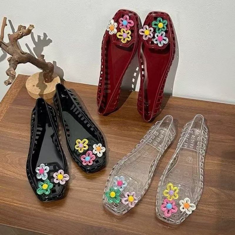 รองเท้าเจลลี่ลายดอกไม้แฮนด์เมด - Women Accessories Jewelry บทวิจารณ์และราคา
