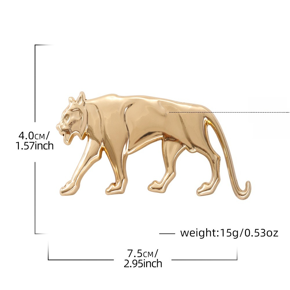 เข็มกลัดเสือดำสไตล์วินเทจ สีเง - Brooch Pin Gold บทวิจารณ์และราคา