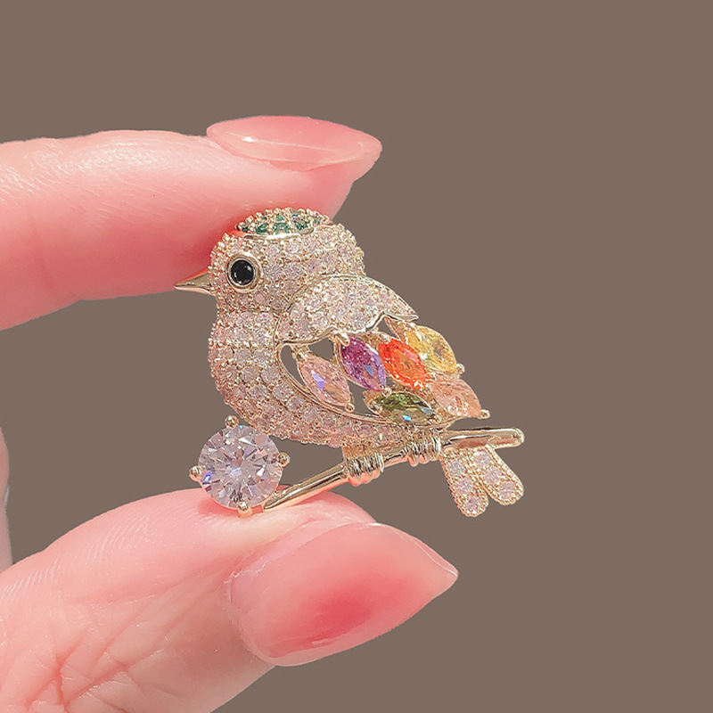 การออกแบบนกสีทองที่สวยงามเทรนด - Brooch Pin Gold บทวิจารณ์และราคา