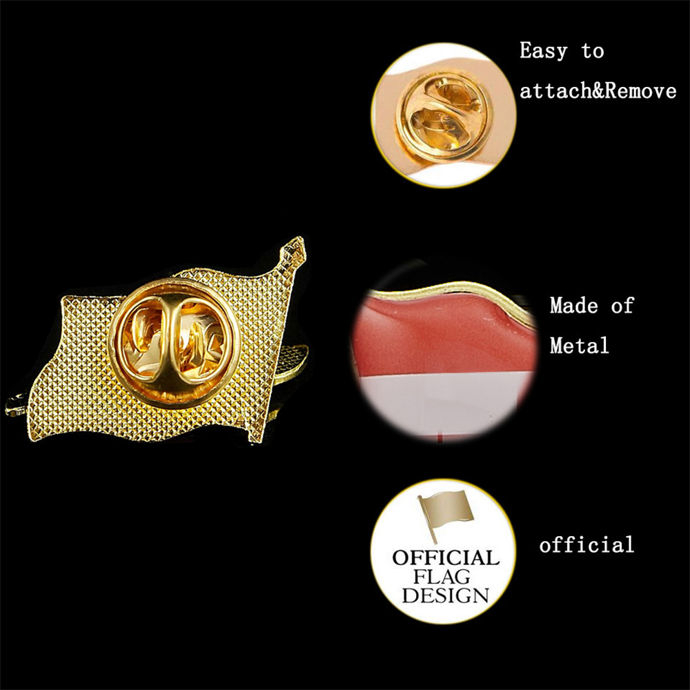 เข็มกลัด lencana PIN ธงอีพ็อกซ - Brooch Pin Gold บทวิจารณ์และราคา