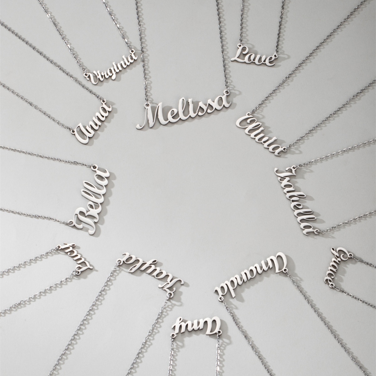 สร้อยคอชื่อภาษาอังกฤษทำจากเหล็ - Women Accessories Name In English บทวิจารณ์และราคา