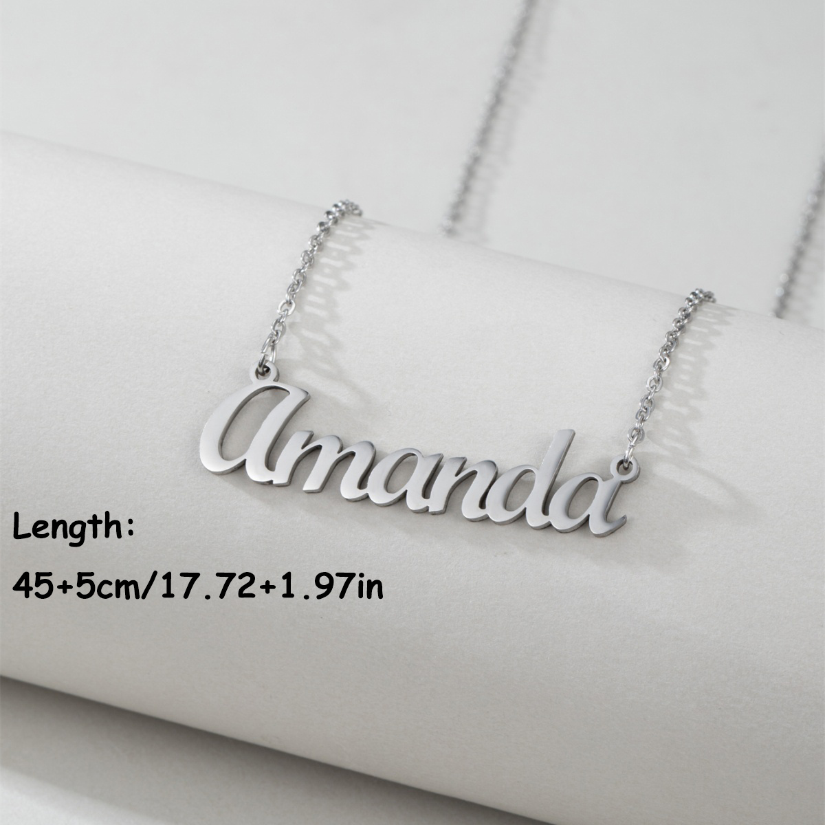 สร้อยคอชื่อภาษาอังกฤษทำจากเหล็ - Women Accessories Name In English บทวิจารณ์และราคา