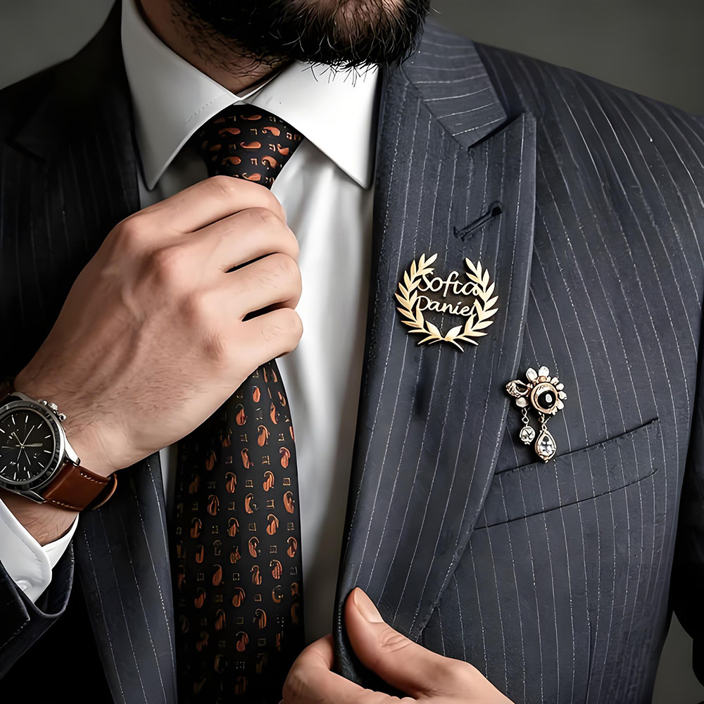 เข็มกลัดติดเสื้อรูปพวงหรีดดอกล - Brooch Pin Gold บทวิจารณ์และราคา