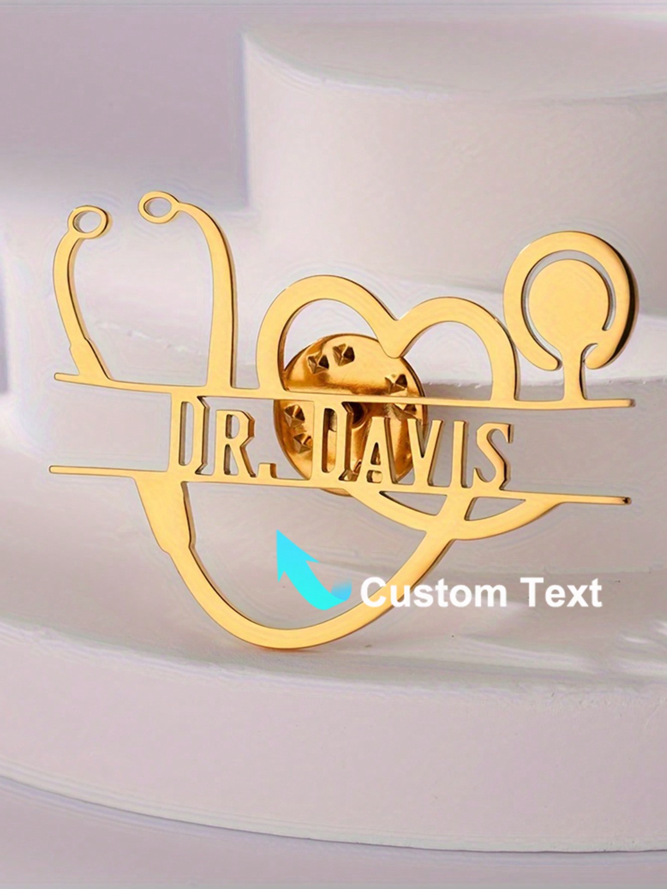 ส่วนบุคคล Vintage หูฟังหัวใจเข - Brooch Pin Gold บทวิจารณ์และราคา