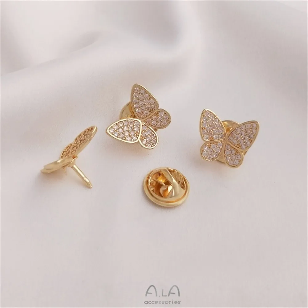 เข็มกลัดรูปผีเสื้อประดับเพชรซิ - Brooch Pin Gold บทวิจารณ์และราคา