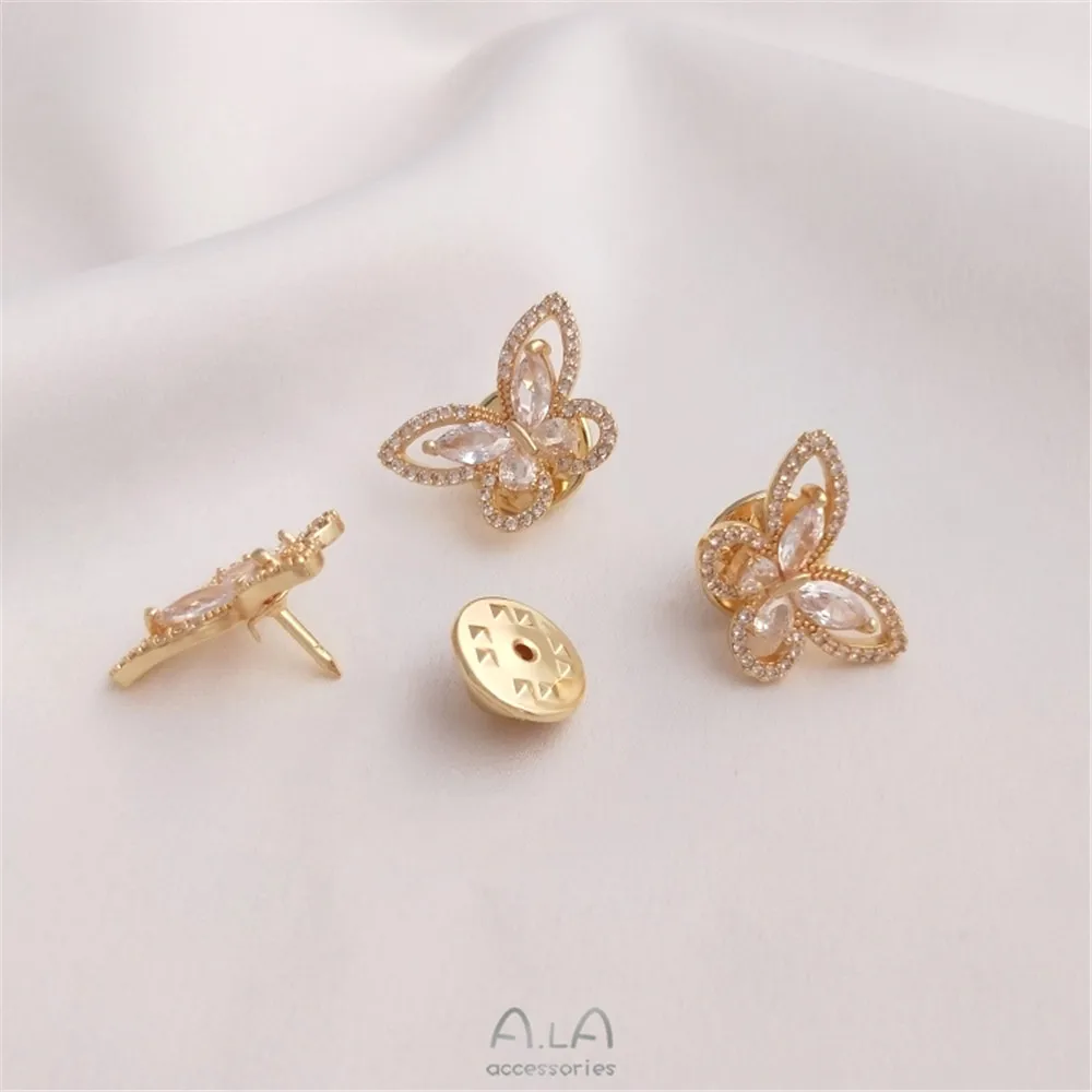 เข็มกลัดรูปผีเสื้อประดับเพชรซิ - Brooch Pin Gold บทวิจารณ์และราคา