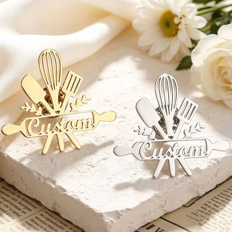 เข็มกลัดสแตนเลสสตีลแบบกำหนดเอง - Brooch Pin Gold บทวิจารณ์และราคา
