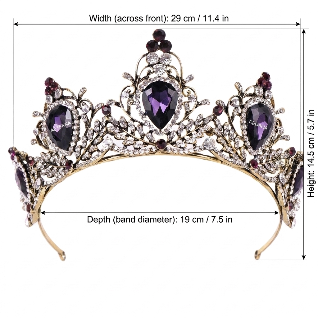 มงกุฎมงกุฎบาร็อคน้ำหนักเบาสำหร - Women Accessories Jewelry บทวิจารณ์และราคา