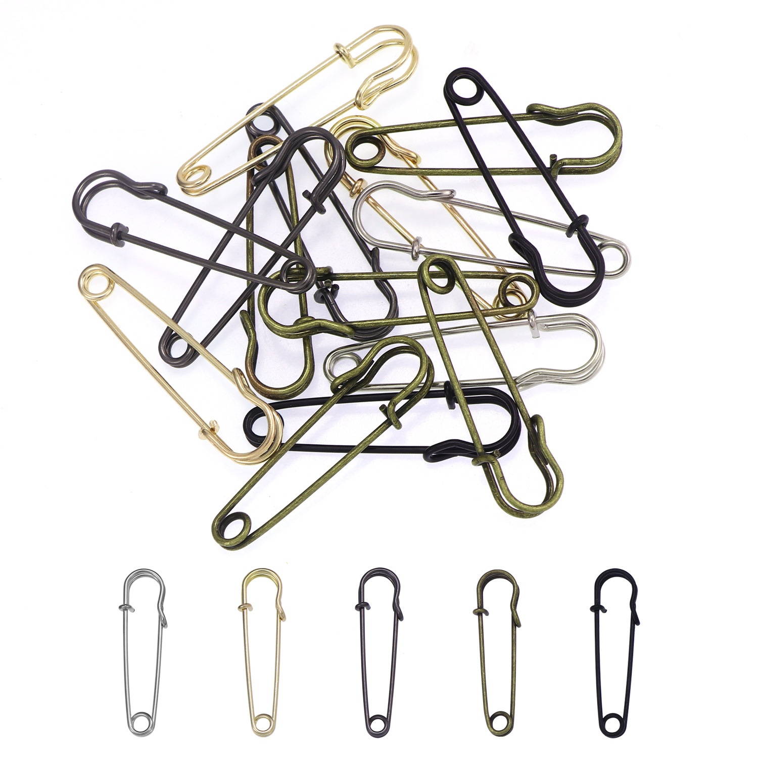 20 ชิ้น 50 มิลลิเมตรโลหะความปล - Brooch Pin Gold บทวิจารณ์และราคา