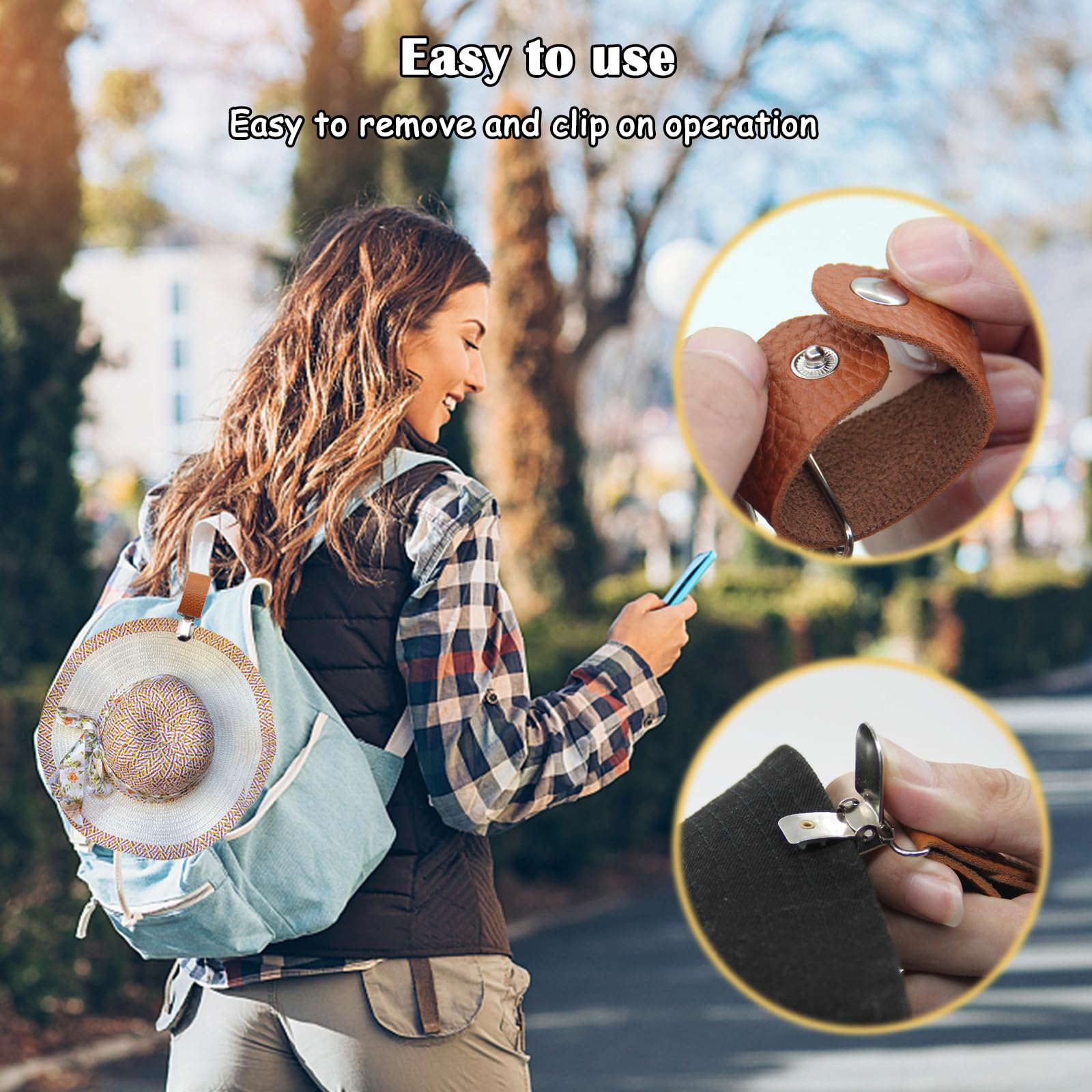 คลิปหนีบหมวกหนัง PU สำหรับเดิน - Women Accessories Holder บทวิจารณ์และราคา