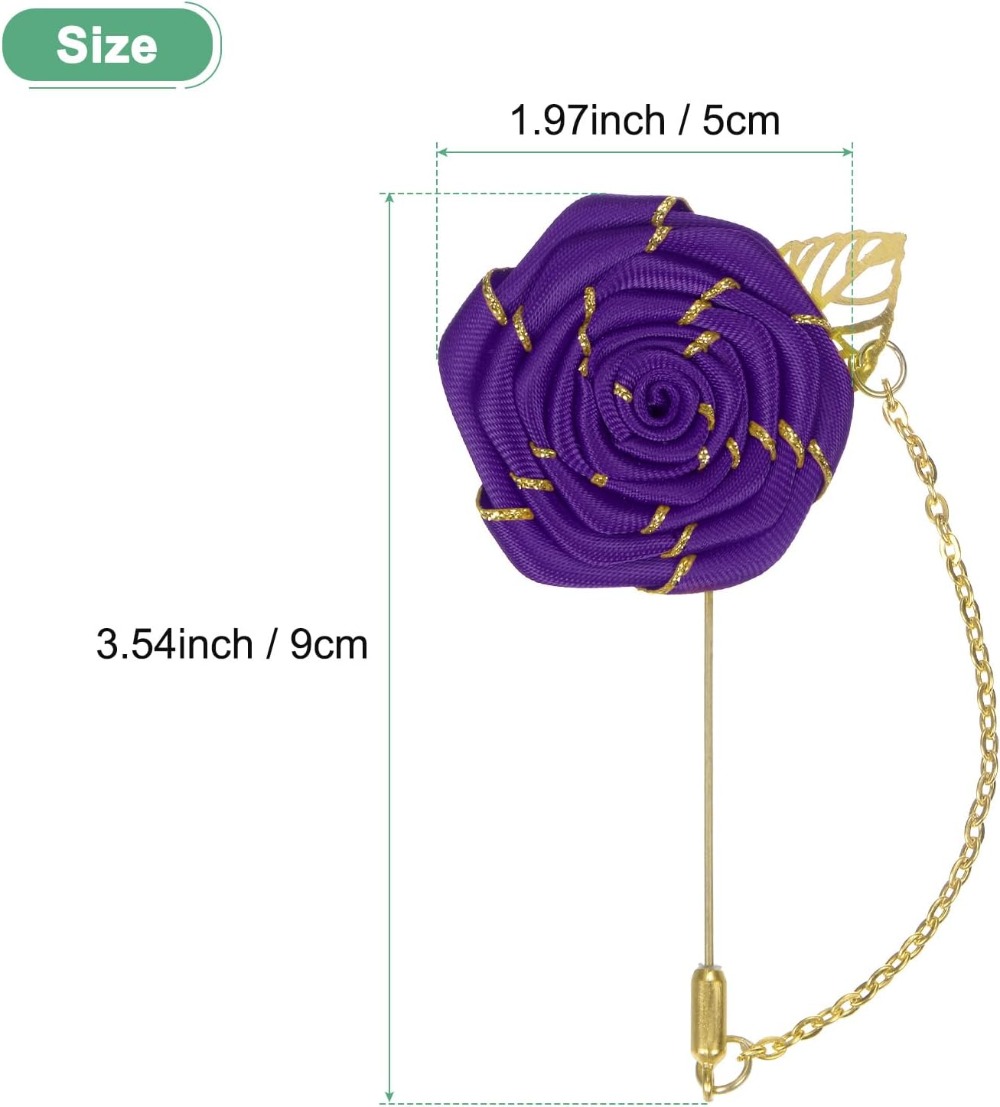 เข็มกลัดรูปดอกกุหลาบประดับใบไม - Brooch Pin Gold บทวิจารณ์และราคา
