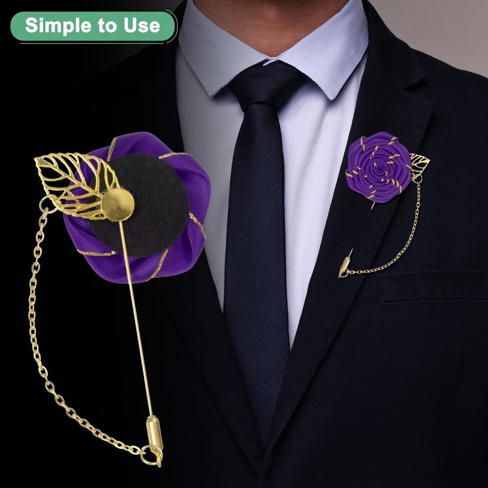 เข็มกลัดรูปดอกกุหลาบประดับใบไม - Brooch Pin Gold บทวิจารณ์และราคา