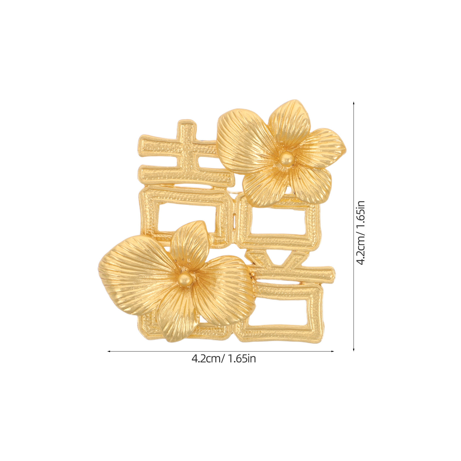 เข็มกลัดดอกไม้สีทองสำหรับงานแต - Brooch Pin Gold บทวิจารณ์และราคา