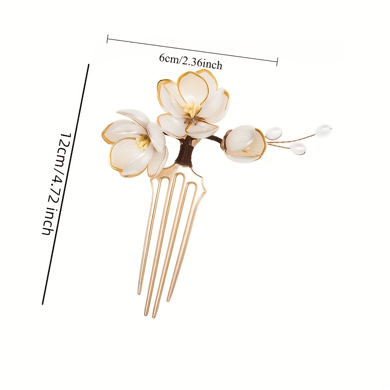 หวีผมลายดอกแมกโนเลียสไตล์จีน ป - Women Knight Accessories บทวิจารณ์และราคา
